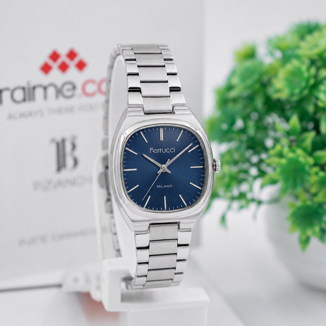 Ferrucci FC 3689-03 Milano blue dial stainless steel watch