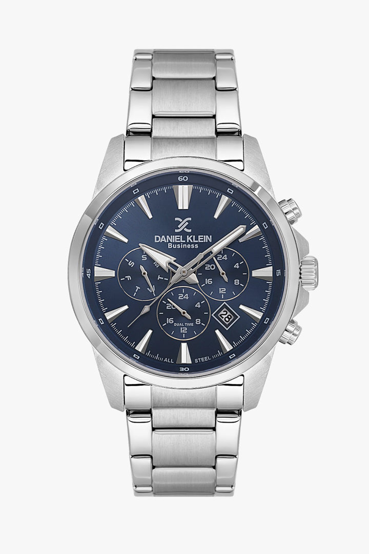 Bigotti Daniel Klein DK.1.14465-3 - Ore meshkuj me ciferblat blu dhe rrip çeliku