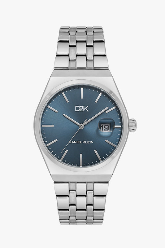 Daniel Klein DK.1.14471-3 - Orë meshkuj D2K me ciferblat blu gradient dhe rrip çeliku argjend