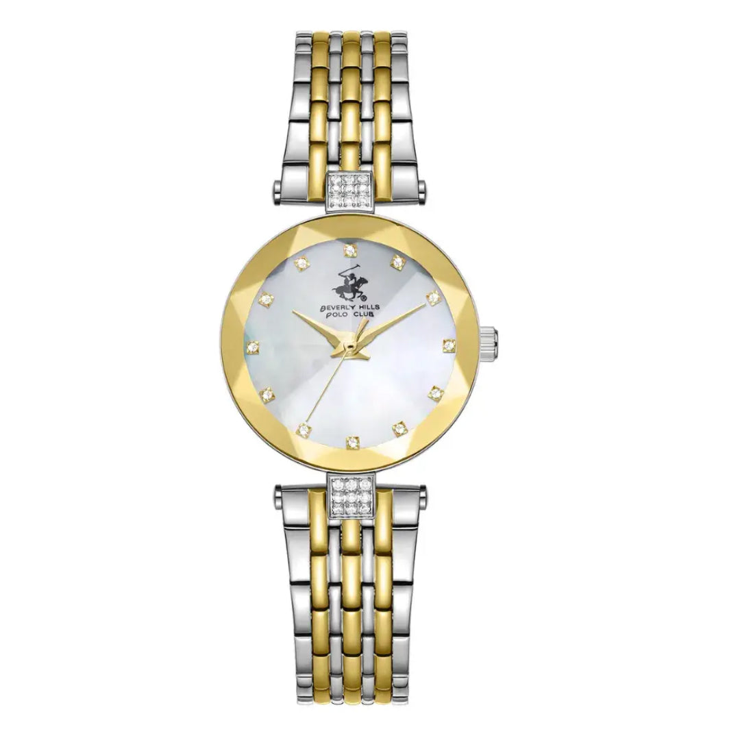 Beverly Hills Polo Club BP3899X.220 - Orë femrash dy-ngjyreshe ari/argjend me fytyrë të bardhë