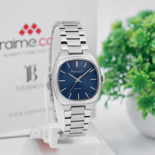 Ferrucci FC 3689-03 Milano blue dial stainless steel watch